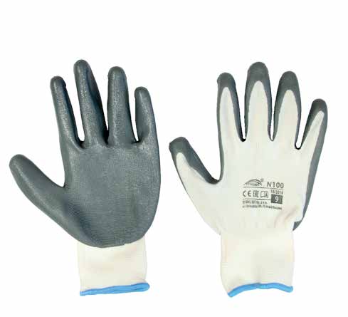 Manusi din nylon cu palma din nitril - MOST N100