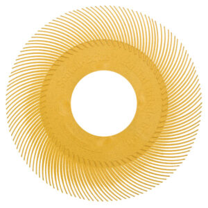 Perie radială Scotch-Brite™ BB-ZB, 152 mm x 11,11 mm x 25,4 mm, P80, galben, tip C, cu adaptor - 7100138300