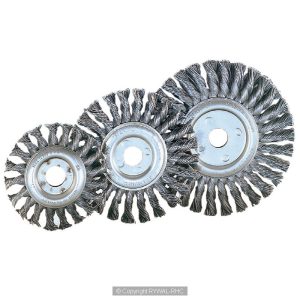 Sârmă înnodată, perii pentru roți, cu orificiu de arboră 22 mm